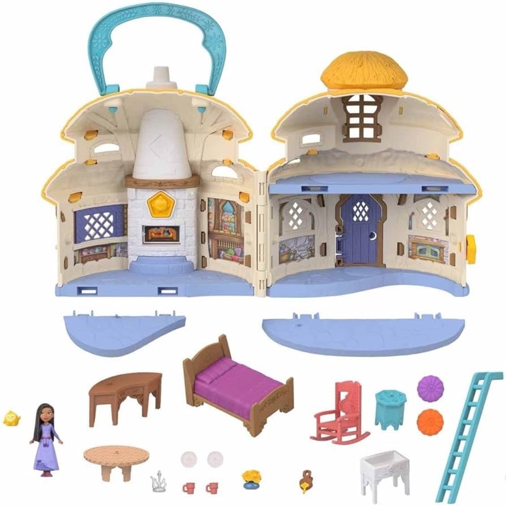 Disney 100 Wish Cottage home playset with Asha mini figure